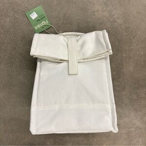 Figmint cream Beige Canvas Lunch Bag